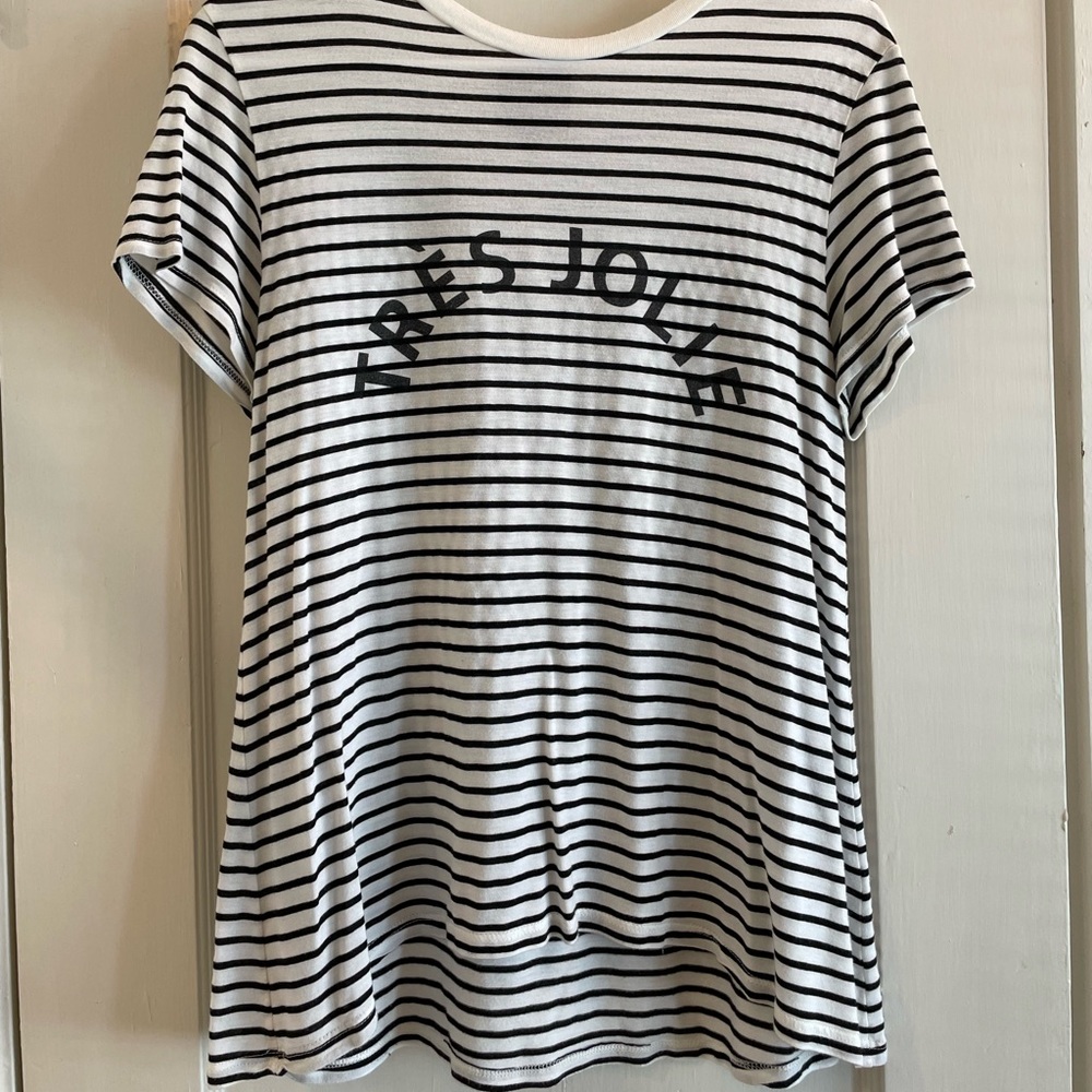 W5 striped print top